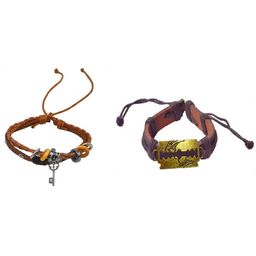 Sullery Unisex 2 Leather Wraparound Bracelet-picture-46