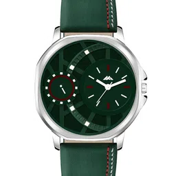 DOUBLERUN Men Dial & Leather Wrap Around Straps Analogue Multi Function Watch H05NMT-47 image 2