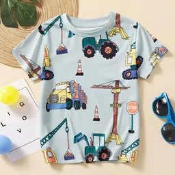 LULU & SKY Boys Printed Pure Cotton Applique T-shirt-picture-12