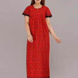 MAYA PRINT Printed Maxi Nightdress-image-86