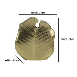 Hind Decor Yellow Textured Aluminium Flower Vase-picture-16