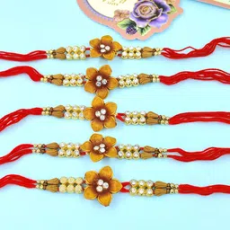 NAVJAI Thread Rakhi Set of 5 image 3