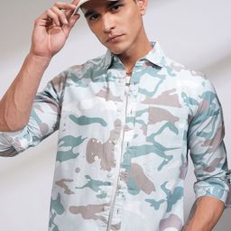 HIGHLANDER Men Slim Fit Printed Casual Shirt-picture-8