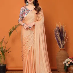 Shee Star Plain Striped Saree-image-8