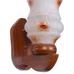 Somil Premium Designer Glass Wall / Night Lamp Elegant & Stylish Dcor Accent for Modern Interiors, color- Brown, White, Size:- 20.5 X 25.5 X 33.5 CM-image-85