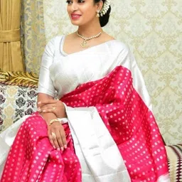 SHOP DROP Women Woven Design Pure Silk Banarasi Saree-picture-15