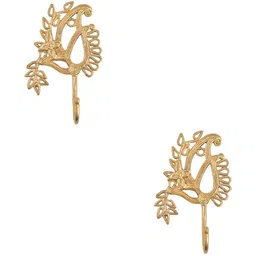IndianShelf Gold-Toned 2 Pieces Parsley Brass Wall Hooks-image-50