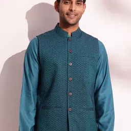 Fabindia Woven Design Nehru Jackets-30