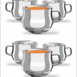 Pack of 6 Stainless Steel Steel Tea Cups Set of 6 Pcs | Double Wall Tea & Coffee Cups | Mirror Finish Cups-image-58