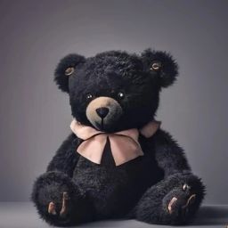 Black Color Fur Teddy Bear Soft, Plush, And Huggable Stuffed Animal- 45 cm-image-55