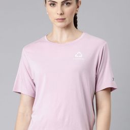 Xtep Women Stretchex Solid Round Neck Relaxed Fit T-shirt-image-74