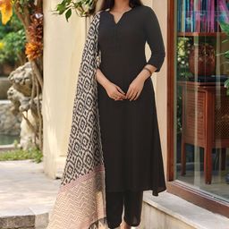 Moda Rapido Women Regular Kurta With Palazzos & Dupatta-picture-2
