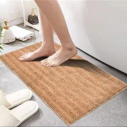 MAA HOME CONCEPT Beige Textured Microfiber Anti Skid 1600 GSMBathMat-image-21