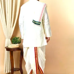 TATTVA Men Regular Kurta with Dhoti Pants & With Dupatta image 5