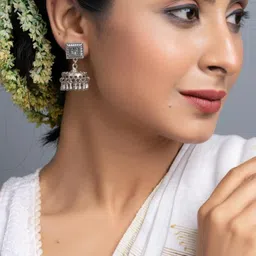 Look and Adorn Square Jhumkas Earrings-25