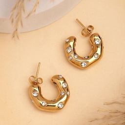 NVR Contemporary Half Hoop Earrings-image-23