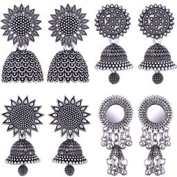Sangria Peacock Shaped Jhumkas Earrings-image-68