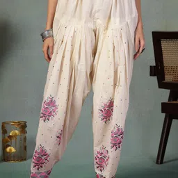 Moda Rapido Women Embroidered Phulkari Loose Fit Cotton Salwar-image-58