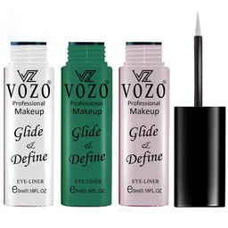 VOZO Set Of 3 Glide & Define Infusion Essential Liquid Eyeliner- 5ml Each- Shade- 01-05-11-35