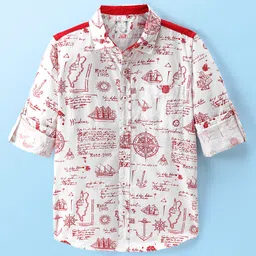 Infinity Boys Floral Opaque Printed Casual Shirt-32