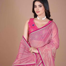 Ethnielle Embroidered Net Saree-picture-56