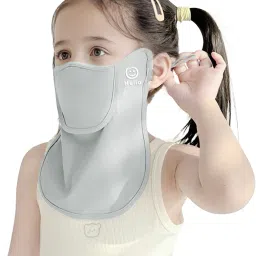UPF 50 UV Protection Ice Silk Face Mask for Kids Age 3 to 8 Sun Protection Mask Party Mask-image-62