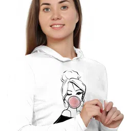 SZN Women Printed Hooded T-shirt-picture-7