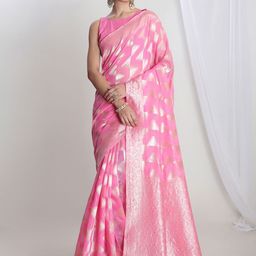 Janasya Zari Silk Blend Banarasi Saree-picture-34