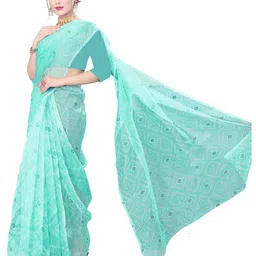 BAESD Bandhani Organza Saree-image-5