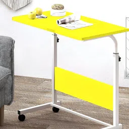 Torche Yellow Height Adjustable Movable Multipurpose Study Table With Wheels image 4