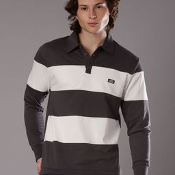 V-Mart Colourblocked Polo Collar Cotton Slim Fit T-shirt-picture-44