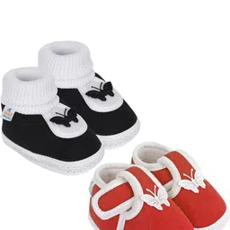 NESKA MODA 0 To 6 Months Set of 2 Pair Newborn Infants Soft Cotton Butterfly Baby Booties-image-40