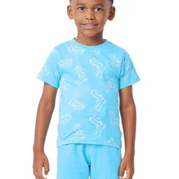 Nuego Boys Printed T-shirt with Shorts-image-88