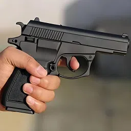 Z83 Dummy Pistol Gun Cigarette Lighter Premium Stainless Steel Z83 Gun Shaped Lighter | Refillable Butane Torch Lighter Pocket Lighter-24