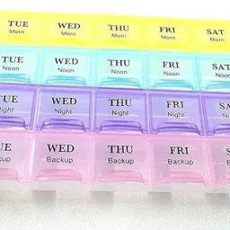 MONDAY - SUNDAY (Morning, Noon, Night) Medicine Box, 28 Shelf, 7 Days Marking Multi Color Pill Organizer Pill Box Pill Box-picture-34