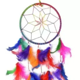 Dream Catcher Wool Attracts Positive Dreams With Colorful Feather For Home/Office Wool, Feather Dream Catcher-1