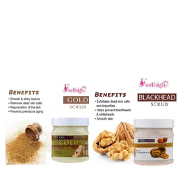 FEELHIGH Set of Gold & Blackhead Face Scrub - 500 ml Each image 2