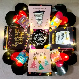 HAPPY BIRTHDAY Explosion Box with LED Cork String light Greeting Card-24