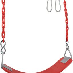 Kids Premium Flexible Swing Seat Heavy Duty 60" Chain Plastic Coated With Hooks-28