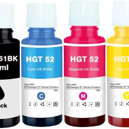 verena Refill Dye Ink Compatible For GT51 & GT52 Printers Black + Tri Color Combo Pack Ink Bottle-10