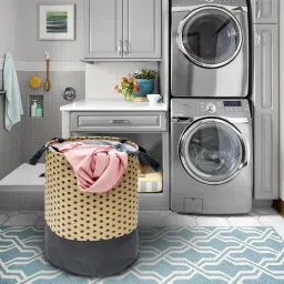 wini krafts Laundry Bag for Clothes Collapsible Laundry storage Toys Storage 45 L Poly-canvas Laundry Bag-image-25