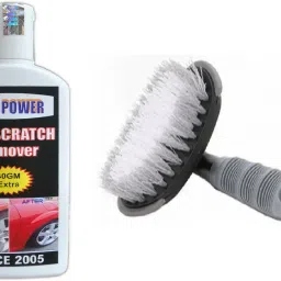 CAR SCRATCH REMOVER 100gm(Not for Dent & Deep Scratches)+All Tyre Cleaning Brush Combo-image-41