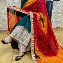 Art Silk Printed Multicolor Women Dupatta-9