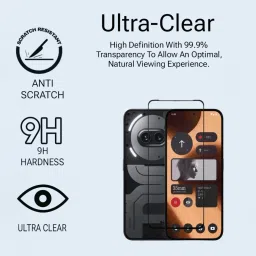 Matte Guard Tempered Glass Guard for Nothing 2A Plus Tempered Glass | 9H Full HD, Anti Scratch Screen Guard & Cable Protector 1 & Usb Portable Lamp 1-image-66
