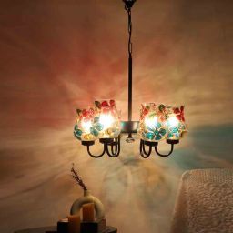 Atlier Multicolour Iron 6 Lights Chandelier By New Era-picture-46