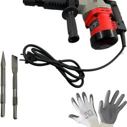100% Copper Winding HGCM1054M2 17mm Demolition Machine with Safety Gloves and 2 Bits for Breaking Concrete Wall/Hammer Drill HPD23 Rotary Hammer Drill-image-44