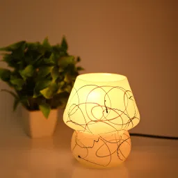 Stylish Table Lamp For Home Decoration, LED Compatible, Round Table Lamp-picture-16