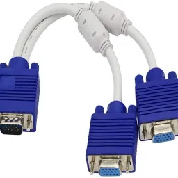 ULTRABYTES VGA Cable 0.17 m VGA Y Splitter Cable 2 Monitors to 1 PC VGA Cable Adapter for Same Double Display-11