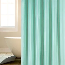 homewards Sea Green Antibacterial Waterproof ShowerCurtains-7