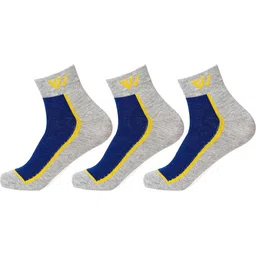 Winget Men Pack Of 3 Patterned Cotton Ankle Length Socks-picture-27